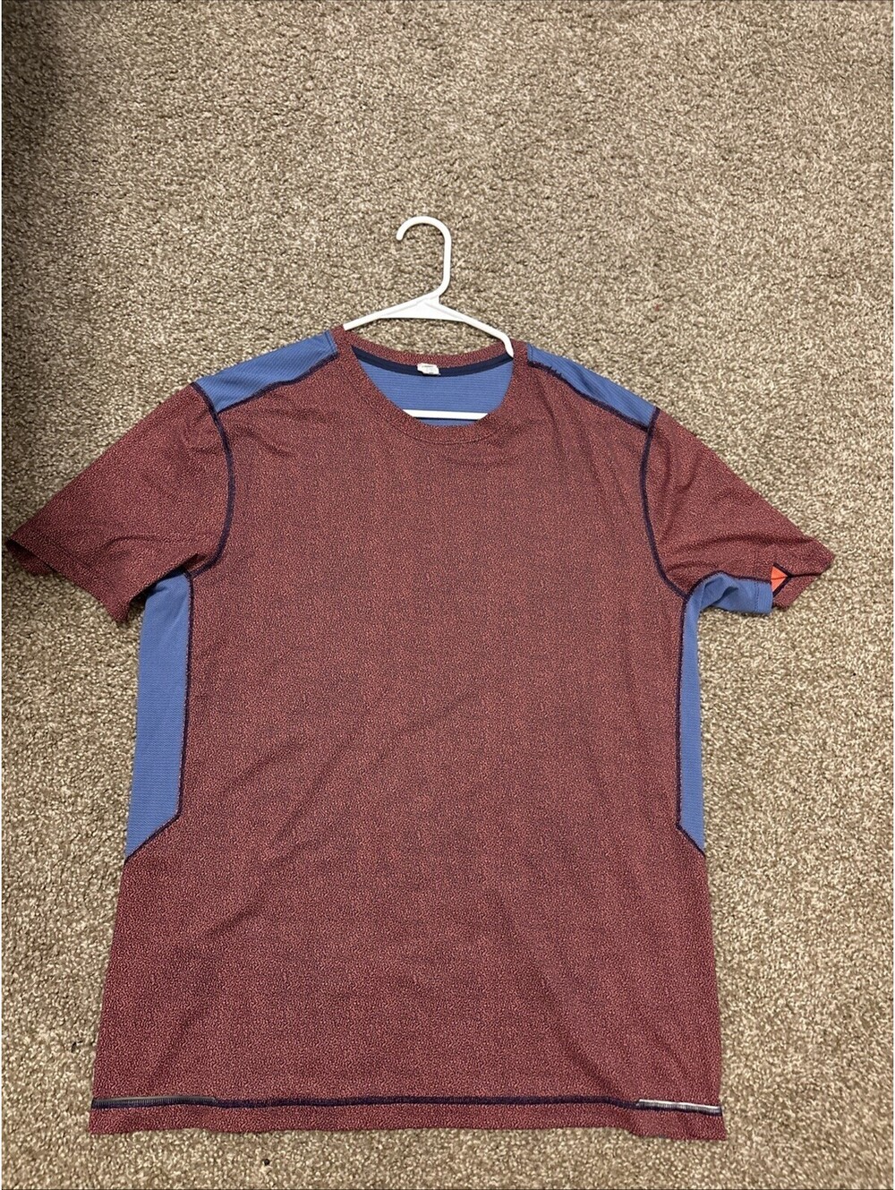 Lululemon Men’s Size L Red/Blue Short Sleeve athletic shirt
